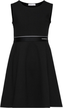 Logo Tape Sleeveless Punto Dress Dresses & Skirts Dresses Casual Dresses Sleeveless Casual Dresses Black Calvin Klein