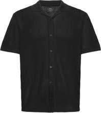 "Cohen Knit Ss Shirt Kortærmet Skjorte Black NEUW"