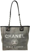 Gray Canvas Chanel Deauville