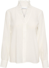 "Nathasjakb Shirt Tops Blouses Long-sleeved White Karen By Simonsen"