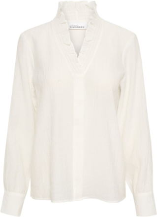 Nathasjakb Shirt Tops Blouses Long-sleeved White Karen By Simonsen
