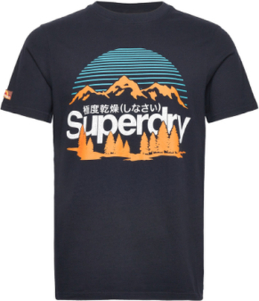 Great Outdoors Nr Graphic Tee Tops T-Kortærmet Skjorte Navy Superdry