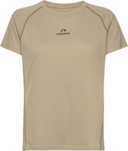 "Nwlspeed Mesh T-Shirt W Sport T-shirts & Tops Short-sleeved Beige Newline"