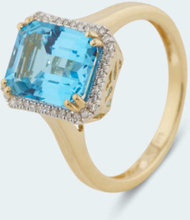 Precious Tales Ring mit Blautopas und Diamanten