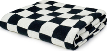 "Knitted Throw 160X130 Home Textiles Cushions & Blankets Blankets & Throws Black Ceannis"