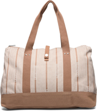 Avenue Organic Cotton Jacquard Weekend Bag Bags Weekend & Gym Bags Brown Lexington Clothing