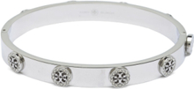 Miller Stud Pave Hinge Bracelet Designers Jewellery Bracelets Bangles Silver Tory Burch