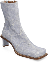 Brenda Denim Ankle Boots Shoes Boots Ankle Boots Ankle Boot - Heel Blue MIISTA