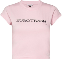 Zion Eurotrash Blush Crop Tops Short-sleeved Crop Tops Pink EYTYS