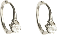 Mini Princess Hoop Earrings Silver Accessories Jewellery Earrings Hoops Sølv Syster P*Betinget Tilbud