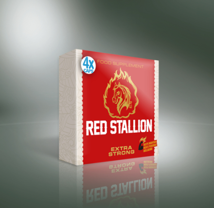 Red Stallion Extra Strong - 4 kaps -Erektionshjälp