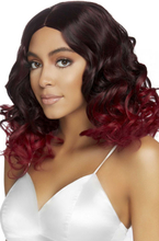 Curly Ombre Long Bob Wig Burgundy Paryk