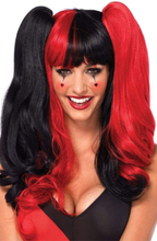Leg Avenue Harlequin Wig Black/Red Peruukki