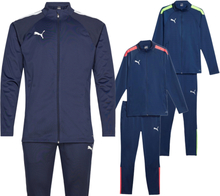 PUMA Teamliga Herren Trainings-Anzug trendiger Sport-Anzug mit dryCELL-Technologie 658525 in Blau mit verschiedenen Detail-Farben