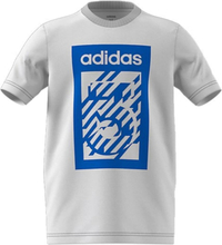 Børne Kortærmet T-shirt Adidas YB BOX TEE Hvid XL