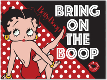 Betty Boop Bring On The Boop Embossed Metalen Bord Met Reliëf - 43 x 31 cm
