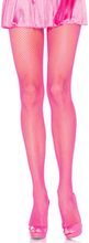Leg Avenue Nylon Fishnet Pantyhose Neon Pink O/S Sukkahousut