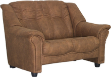 Lotas 2-sits soffa i brunt microfiber tyg