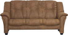 Lotas 3-sits soffa i brunt microfiber tyg