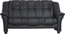 Lotas 3-sits soffa i svart PU