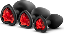 Luxe Bling Plugs Training Kit With Red Gems Analplug pakke