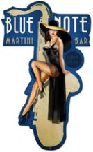 Blue Note Martini Bar Jazz Pin-Up Zwaar Metalen Bord