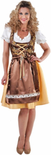 Luxe gouden dirndl jurk goud/bruin voor dames