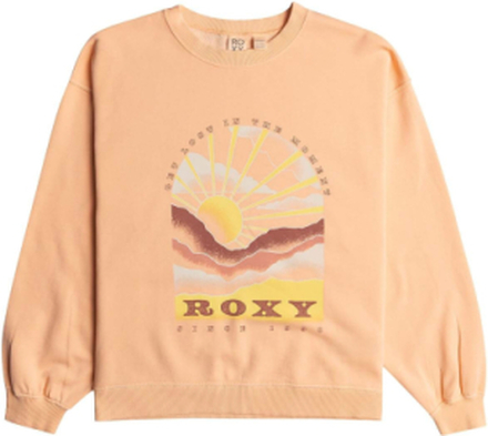 Lineup Crew Rg Terry Tops Sweatshirts & Hoodies Sweatshirts Cream Roxy