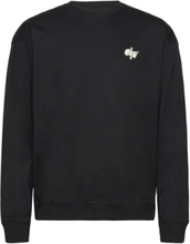 Dpgolfcourse Print Sweatshirt Tops Sweatshirts & Hoodies Sweatshirts Black Denim Project