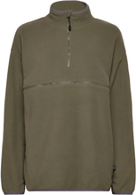 Nursing Fleece Jacket Tops Sweatshirts & Hoodies Fleeces & Midlayers Khaki Green Boob