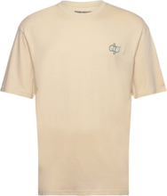 Dptennis Print T-Shirt Tops T-Kortærmet Skjorte Beige Denim Project