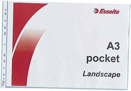 Väska Esselte Landscape Pocket Horisontell Transparent A3 polypropen