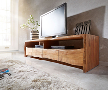 DELIFE Tv-meubel Live-Edge 230 cm massief acacia natuur 4 laden