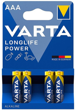 Varta AAA Longlife Power Alkaline (1,5V) 4-Pack, Varta