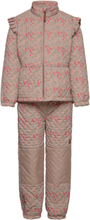 Thermal+ Frill Set Aop Outerwear Thermo Outerwear Thermo Sets Beige Mikk-line
