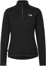 W 100 Glacier 1/4 Zip - Eu Sport Sweatshirts & Hoodies Fleeces & Midlayers Black The North Face