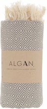 ALGAN Elmas hamamhåndklæde grå - 100x180 cm