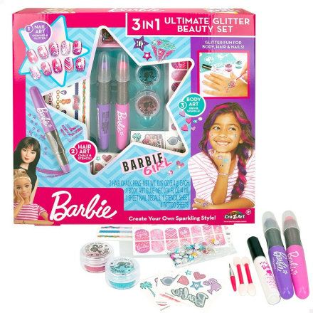 Skönhetsset Barbie Sparkling 2 x 13 x 2 cm 3 i 1