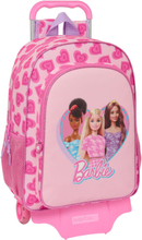 Skolväska med hjul Barbie Love Rosa 33 x 42 x 14 cm