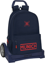Skolväska med hjul Munich Flash Marinblå 30 x 46 x 14 cm
