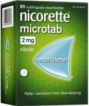 Nicorette Microtab 2mg (Läkemedel) 90 tabletter