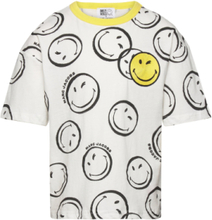 Short Sleeves Tee-Shirt T-shirts Short-sleeved Cream Little Marc Jacobs