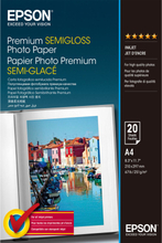 Fotopapper Blankt Epson Premium Semigloss Photo Paper 20 Blad 251 g/m² A4