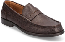 Moccasins With Leather Mask Loafers Flade Sko Brown Mango