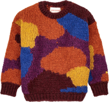 Multicolor Intarsia Jumper Tops Knitwear Pullovers Brown Bobo Choses