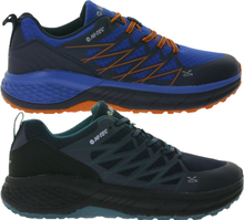 HI-TEC Trail Destroyer Herren Wander-Schuhe nachhaltige Trekking-Schuhe mit EVA-Fußbett O010198 Dunkelblau oder Blau/Orange