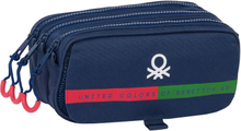 Tredubbel Carry-all Benetton Italy Marinblå 21,5 x 10 x 8 cm