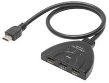 Luxorparts Kompakt automatisk 4K HDMI-switch 3-veis