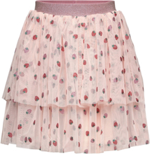 Skirt W. Glitter Aop Dresses & Skirts Skirts Tulle Skirts Pink Minymo