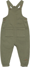 Overall Twill Bottoms Dungarees Green Minymo